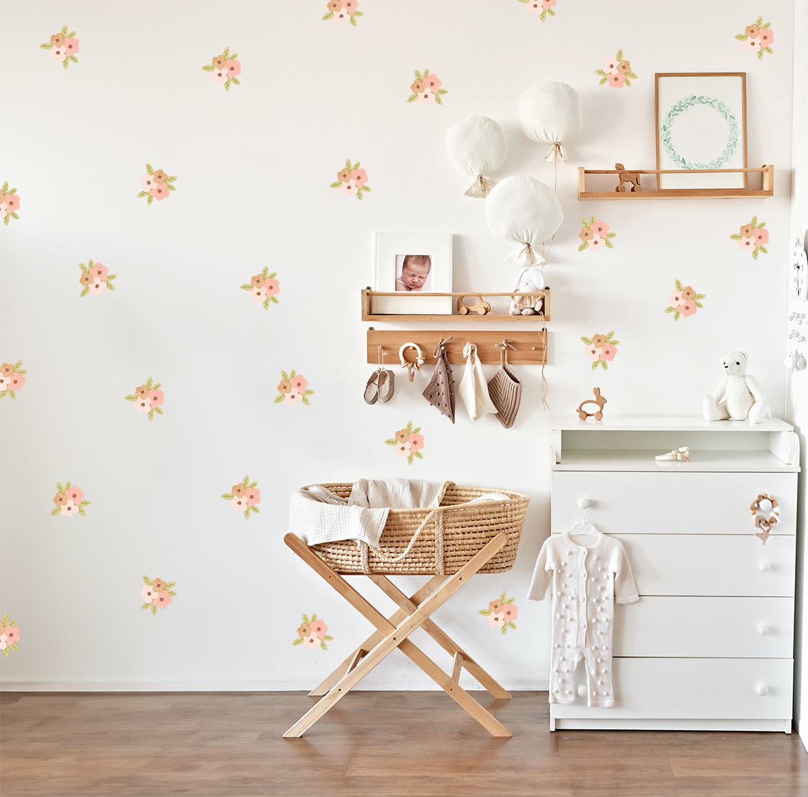 stickers muraux fleurs prairie decoration murale