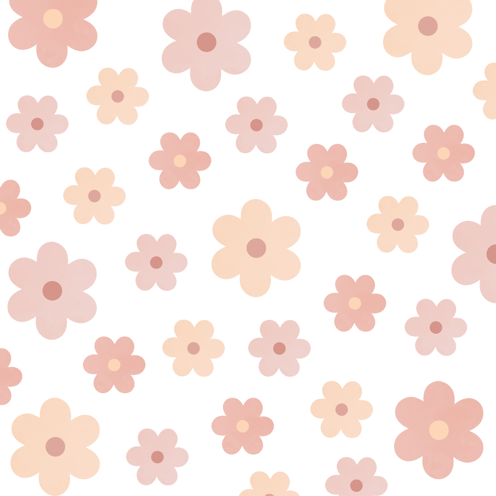 stickers muraux fleurs rose et pêche motif bohème enfant