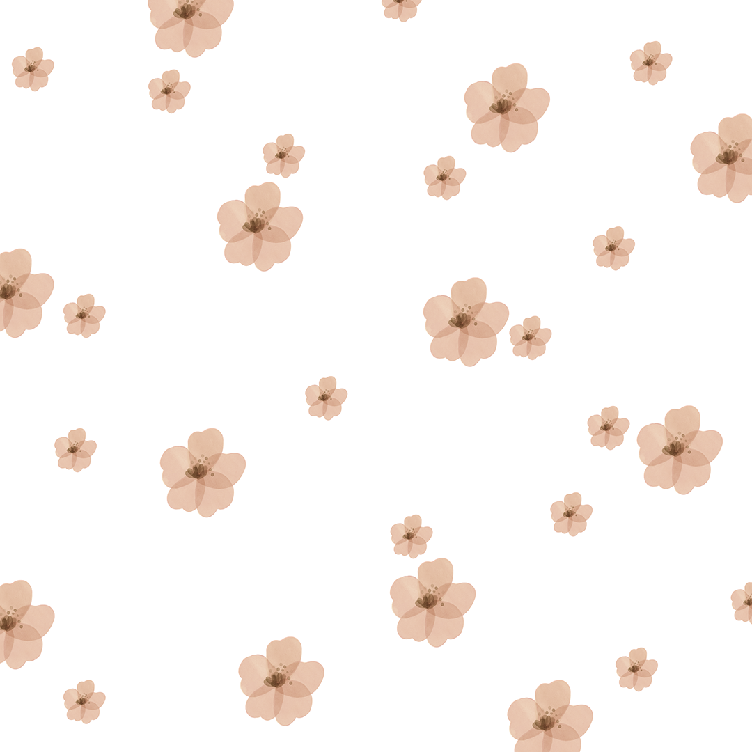 stickers muraux petites fleurs beige motif délicat chambre enfant