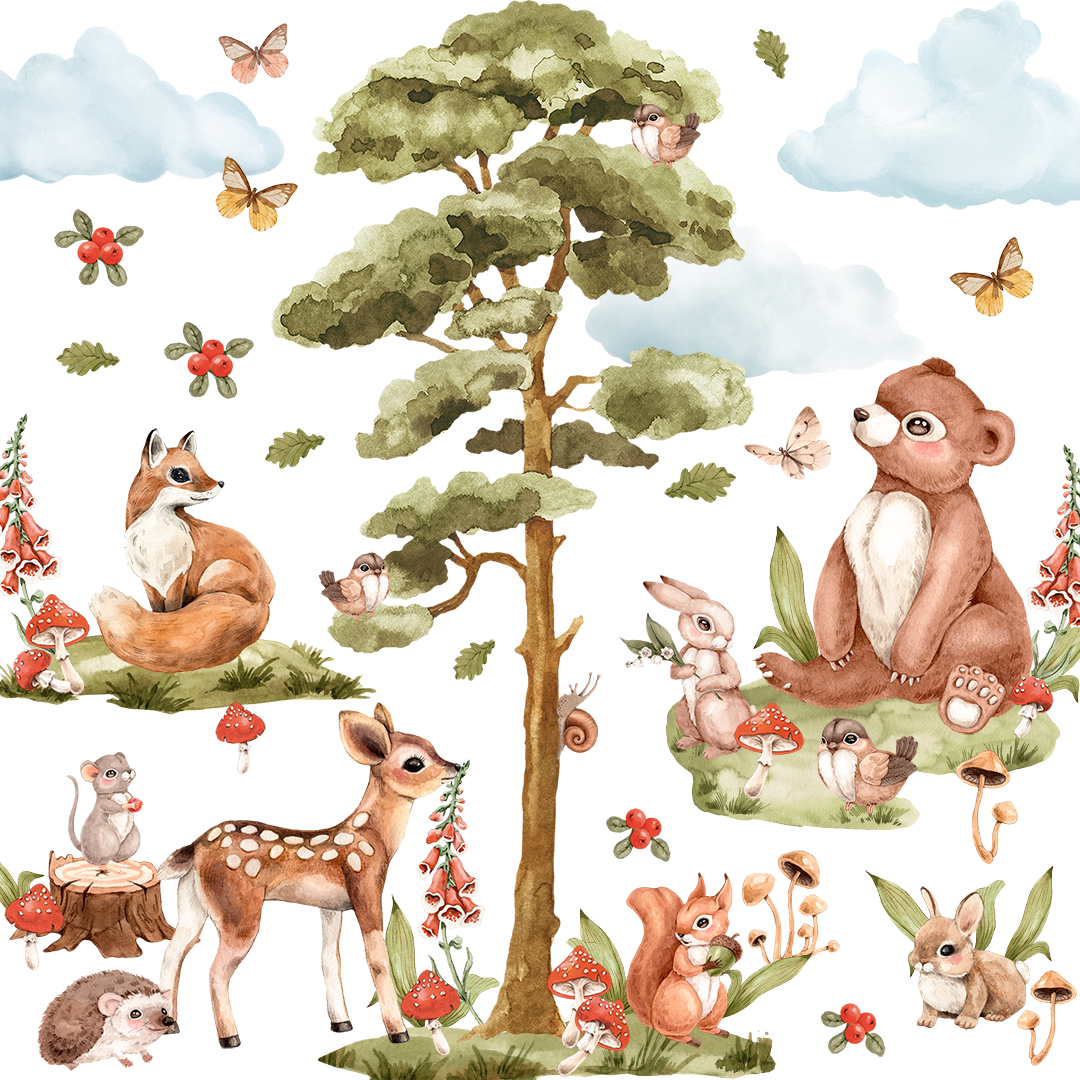 decoration murale foret enfant grand format