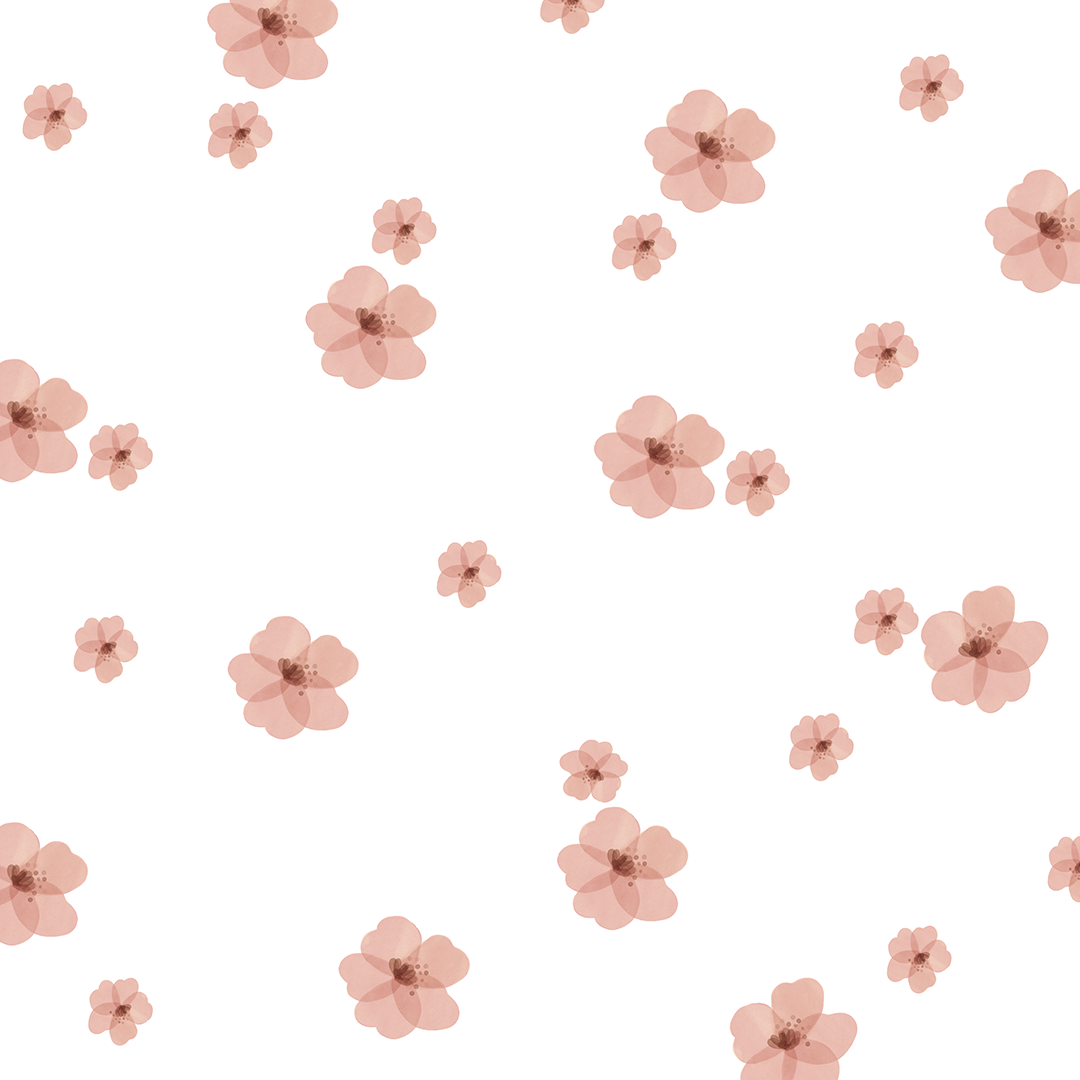 stickers muraux fleurs rose poudré motif délicat enfant