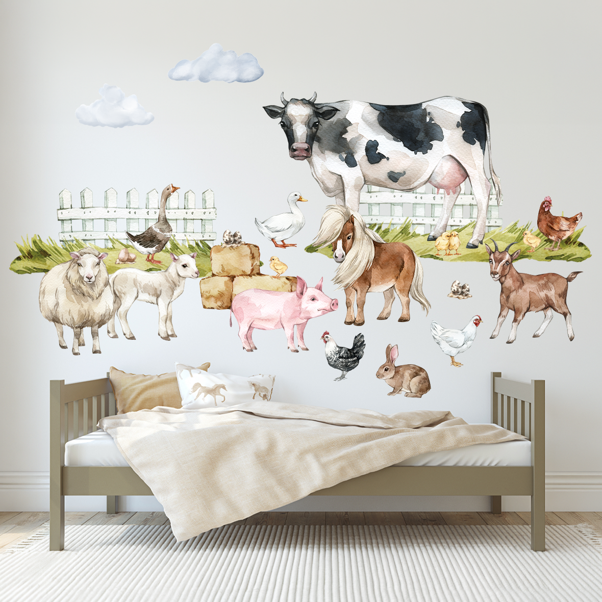 stickers muraux animaux ferme enfant