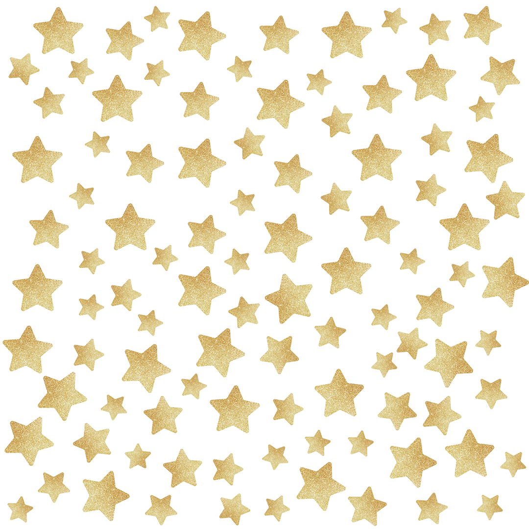 etoiles dorees mur decoration bebe