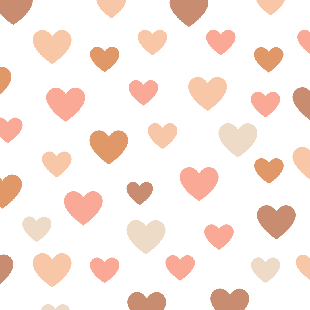 coeurs terracotta decoration murale enfant