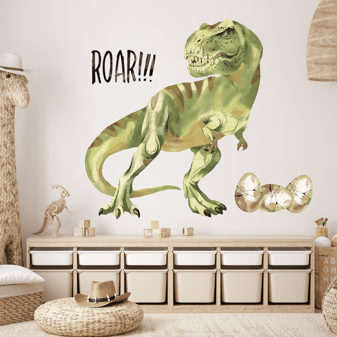 deco murale dinosaure chambre enfant